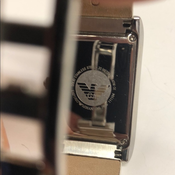 Emporio Armani AR2046 White Leather Strap Watch